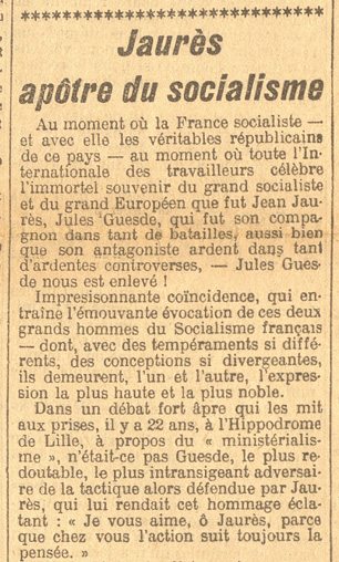 Jaurès apôtre du socialiste