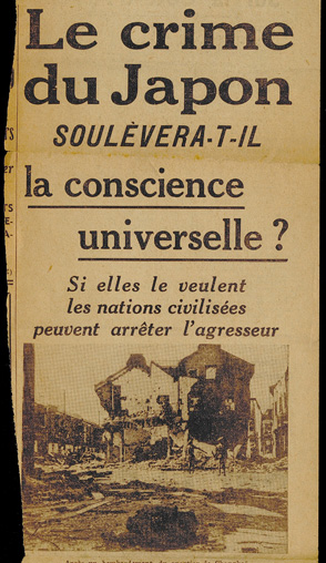 Jean Longuet. “Le crime du Japon soulève-t-il la conscience universelle ?”. Le Populaire, 26 septembre 1937 