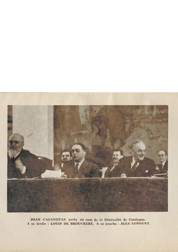 Photo extraite de Rassemblement pour le droit d’asile : conférence internationale tenue à Paris les 20 et 21 juin 1936. Préface de Léon Jouhaux. Paris : Bureau international pour le respect du droit d'asile et l'aide aux réfugiés, 1936