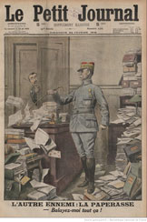 Caricature de la bureaucratie dans l'administration militaire, 1916