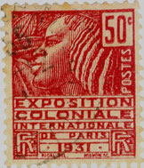 Timbre à l'occasion de l'Exposition coloniale de 1931