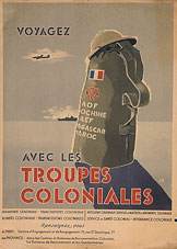 Affiche "Voyagez avec les troupes coloniales"