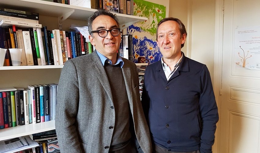 Patrick Le Galès et Mario Cremaschi de l'École urbaine sur le campus 2022