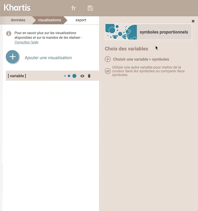 choix visualisation