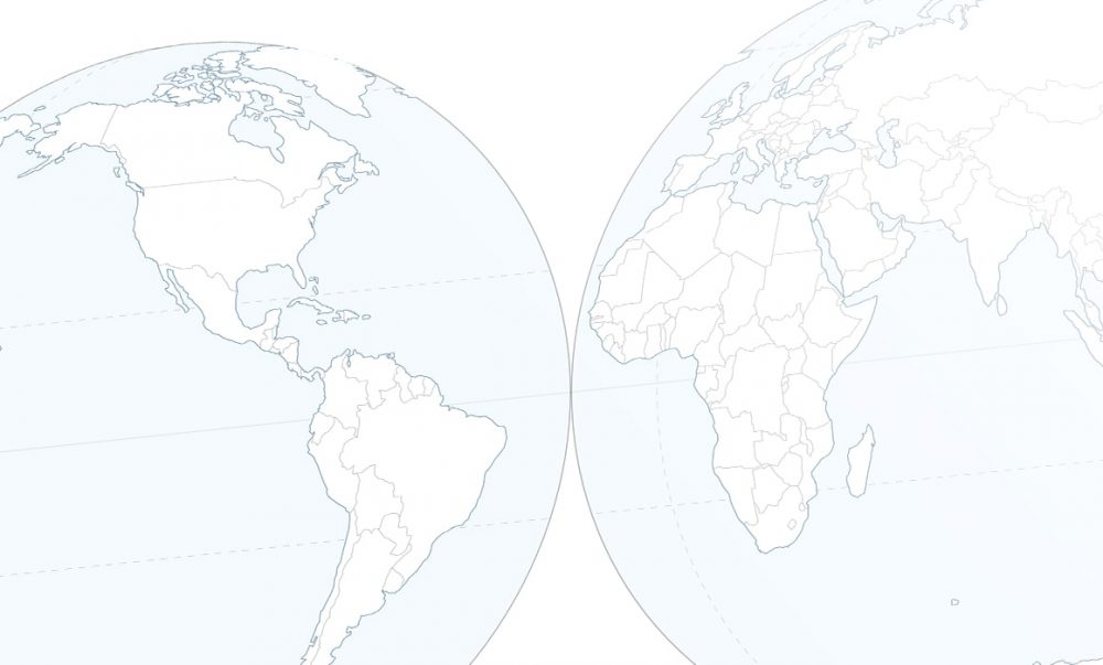 Le monde en deux hémisphères