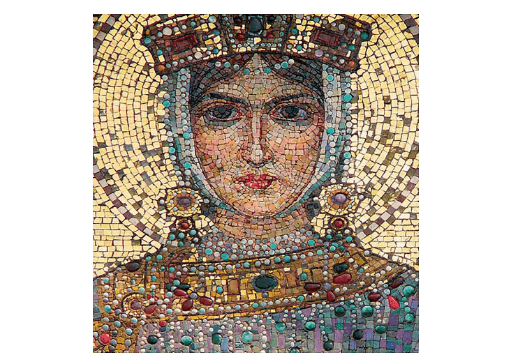 Sainte Eudoxie. Mosaïque de la cathédrale Alexandre Nevski de Sofia (détail) 
