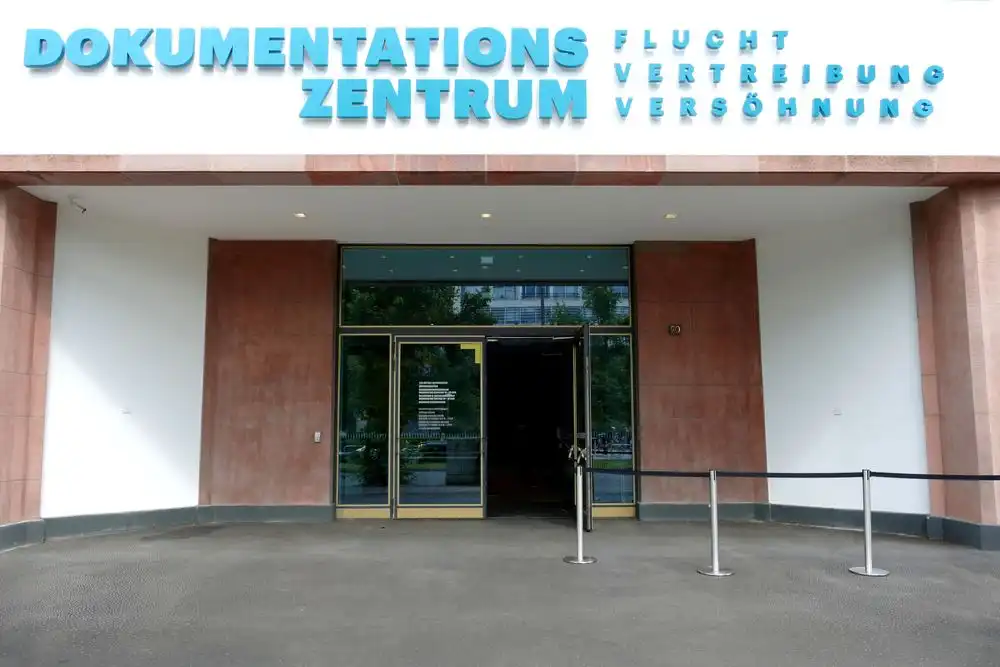 Entry of the Documentation centre, Berlin.