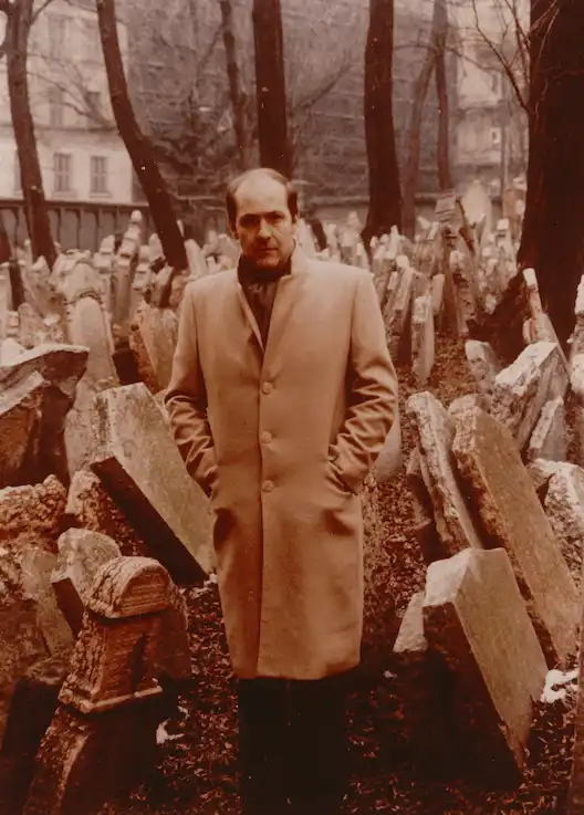 Jacques Rupnik at the Jewish cemetery in Prague (1988)