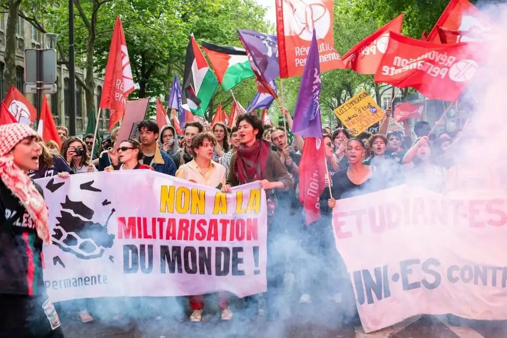 Student demonstrations in Paris, 01 May 2024.