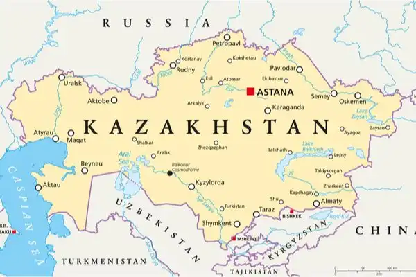 Map of Kazakhstan
