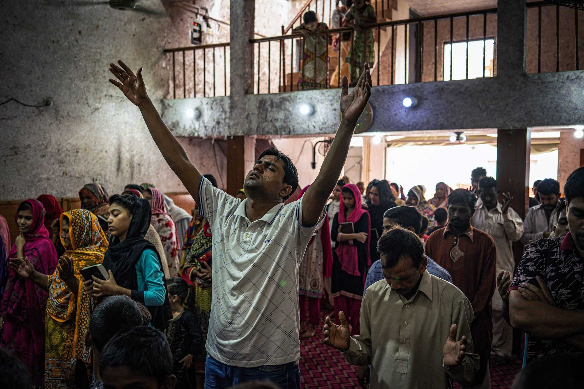 Chrétiens punjabis pakistanais à Landhi, Karachi.