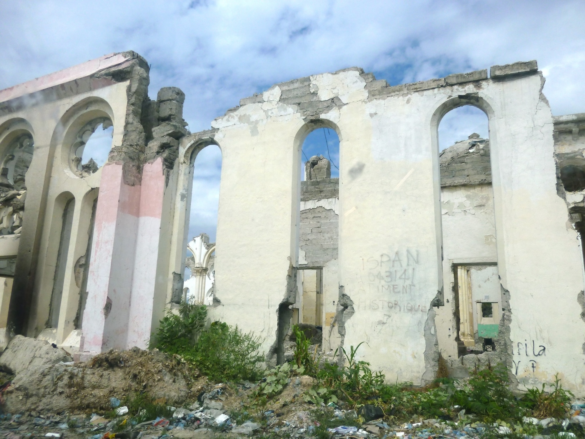 the Port-au-Prince cathedral destroyed by the 2010 earthquake