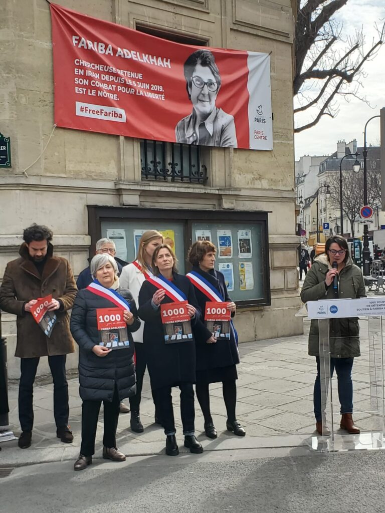 1000 days of prison for Fariba Adelkhah. Gathering in Paris