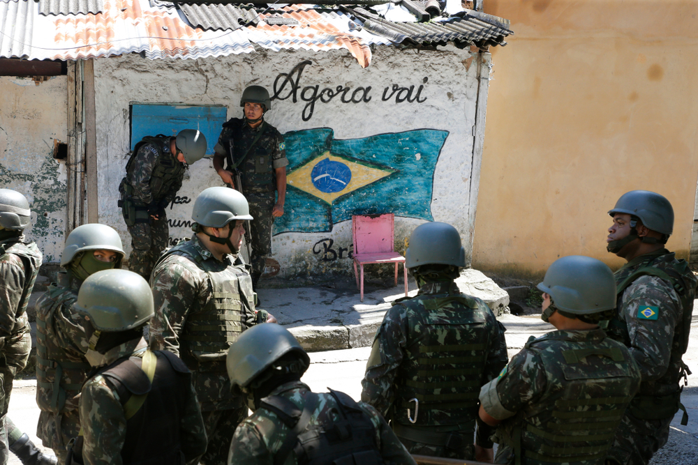 Rio de Janeiro Favela and Army. Copyright: Shutterstock