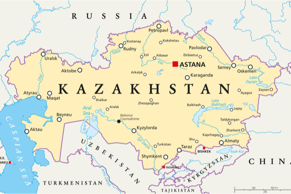 Map of Kazakhstan