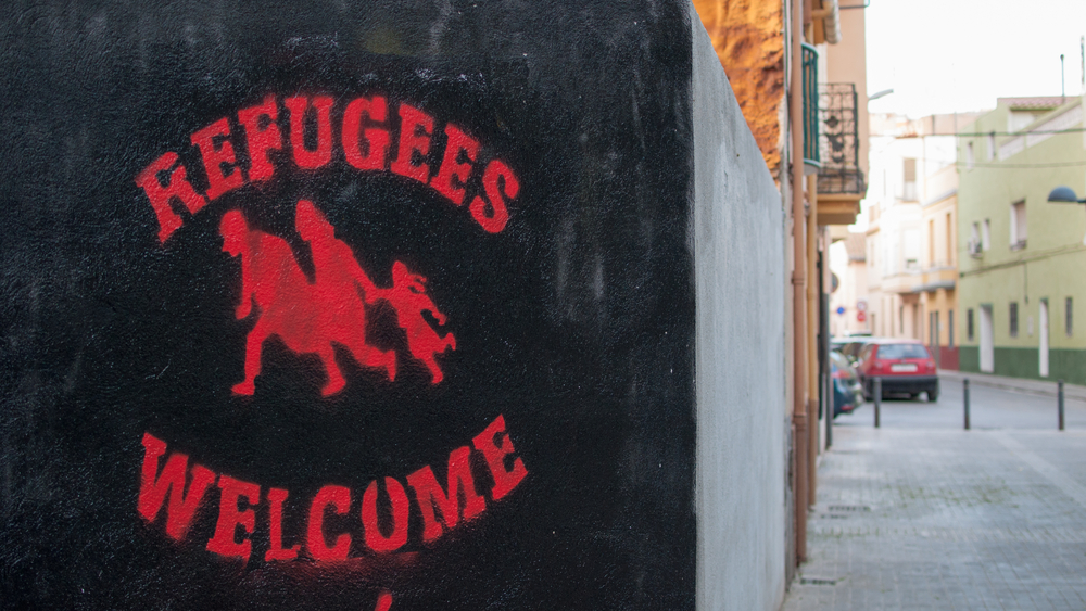 Refugees Welcome - photo by Aitor Serra Martin for Shutterstock