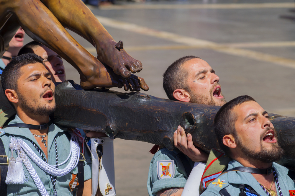 Spanish Legionarios during the Holy week, Malaga, Spain