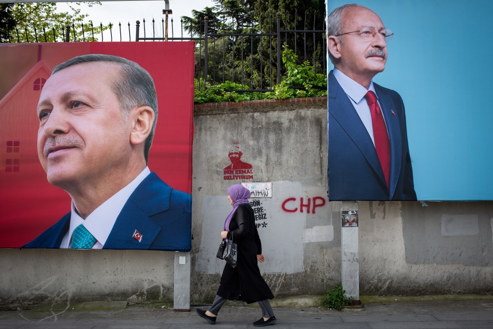 Campaign poster of the Republican People's Party, CHP leader Kemal Kilicdaroglu 