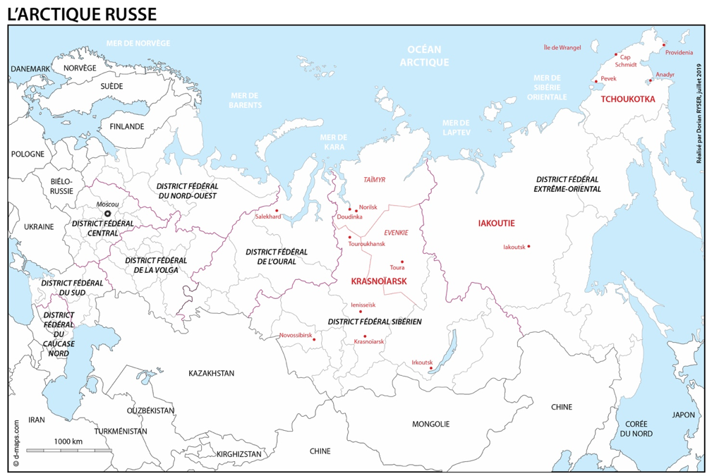 carte arctique russe