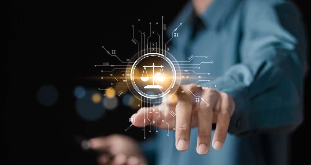 Une image virtuelle et une main