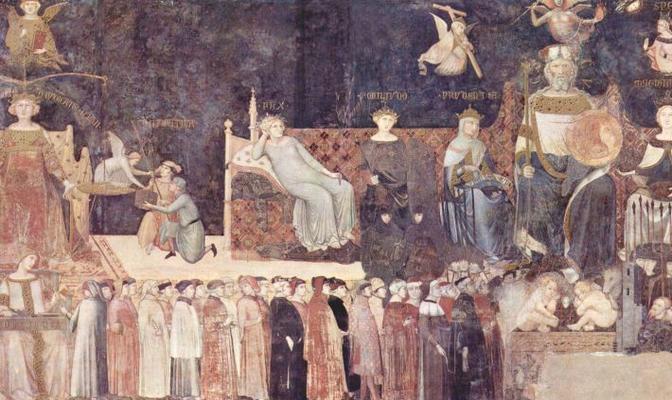 Allégorie et effets du Bon et du Mauvais Gouvernement de Ambrogio Lorenzetti