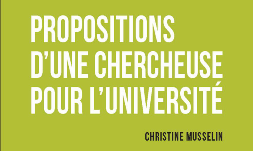 Propositions d'une chercheuse pour l'Université, de Christine Musselin