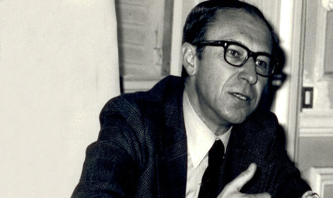 Jean-Louis Quermonne dans les années 1960 (Photo de l'Université Grenoble Alpes)