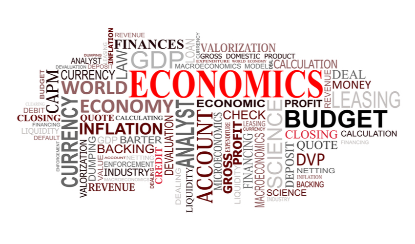 Word cloud related to economics