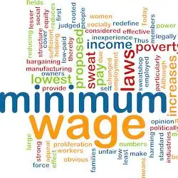 Minimum wage word cloud