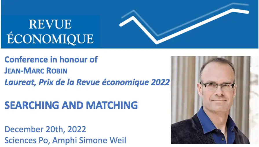 Invitation to symposium with portrait of Jean-Marc Robin