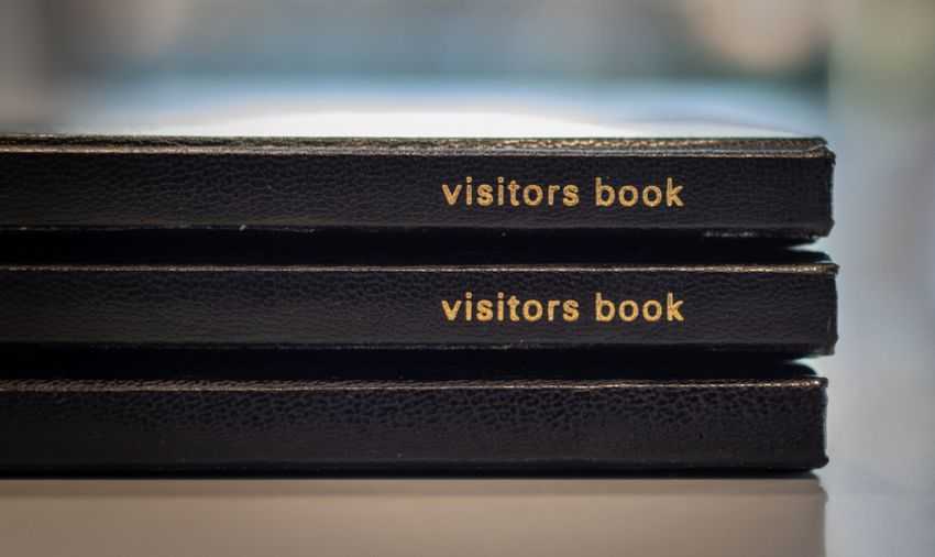 Visitors book