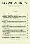 Cover of Econometrica