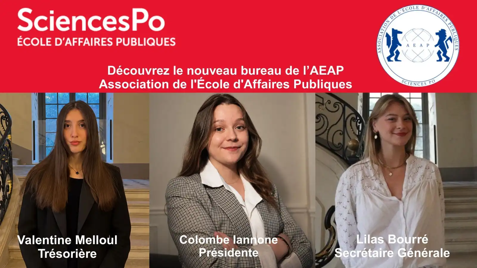 Visages du bureau de l'AEAP 2026-27