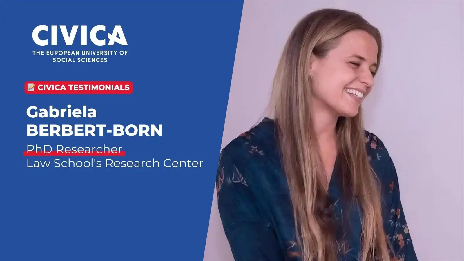 CIVICA testimonial of Gabriela BERBERT-BORN