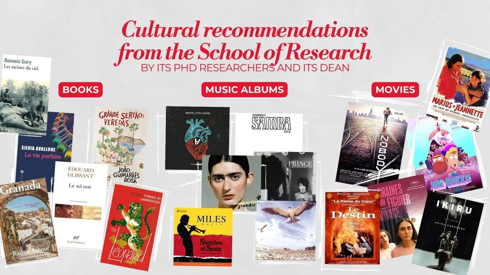 Cultural recommendations from the School of Research 2026