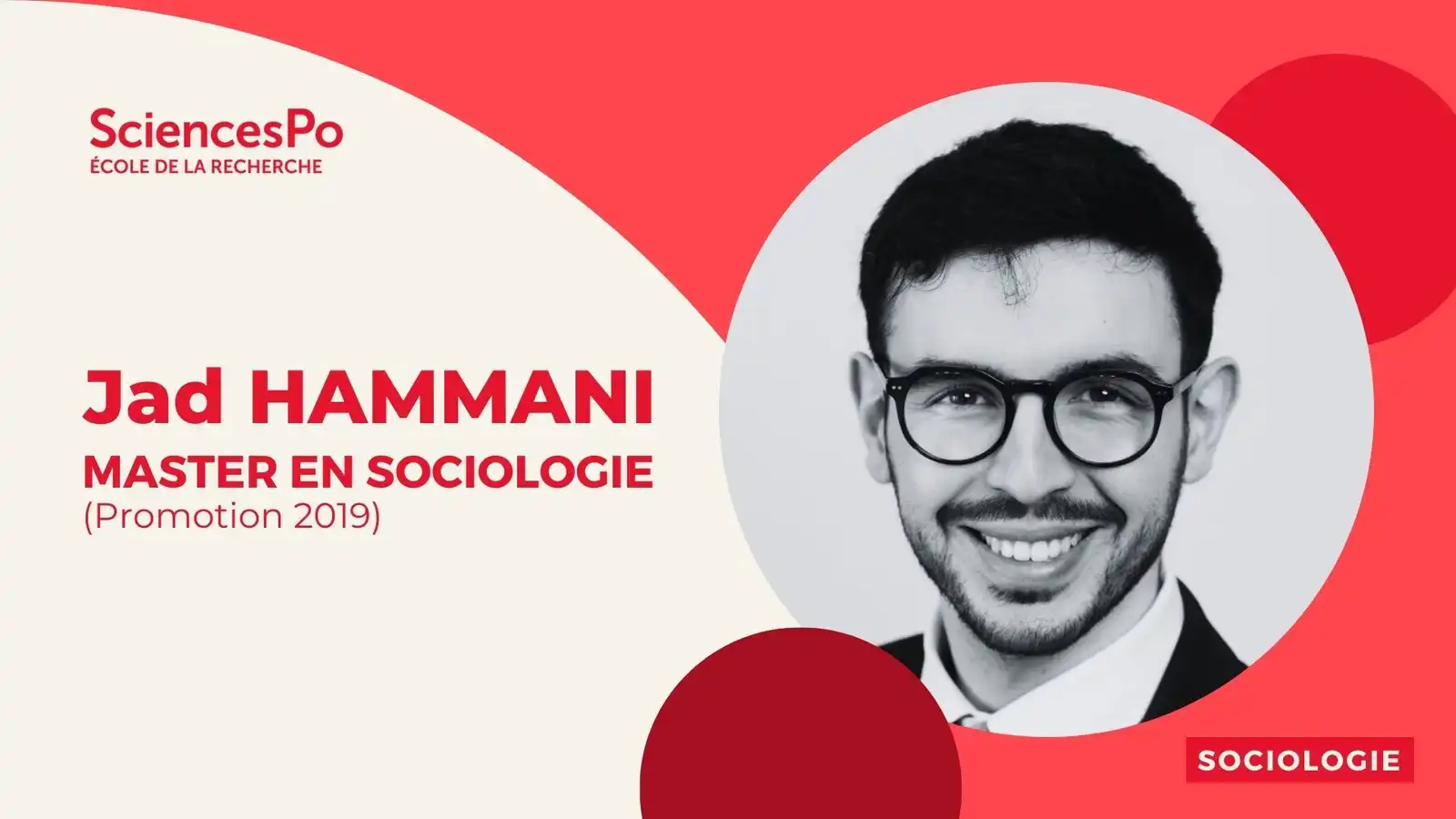 Jad Hammani, master en sociologie (promotion 2019)