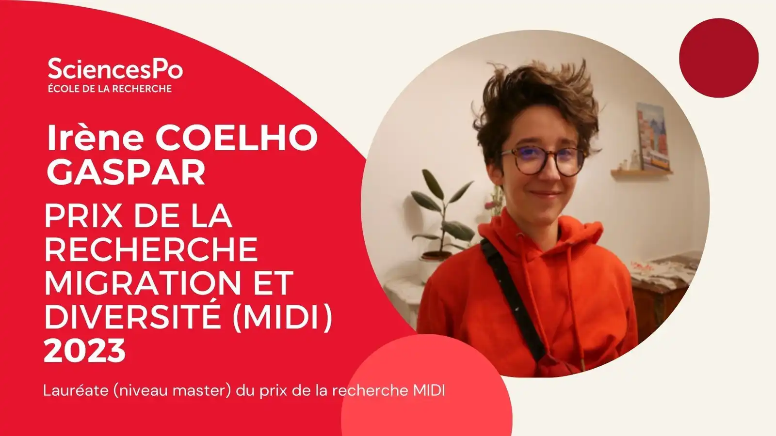 Irene Coelho Gaspar, Prix de la recherche MiDi 2023