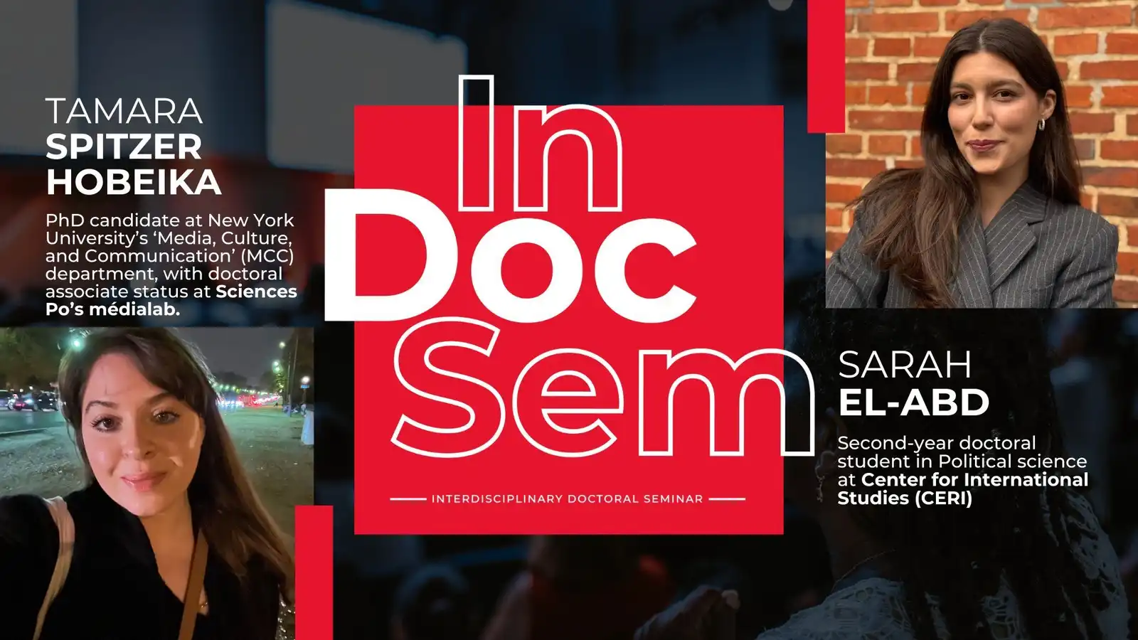 InDocSem with Tamara Spitzer Hobeika & Sarah El-Abd