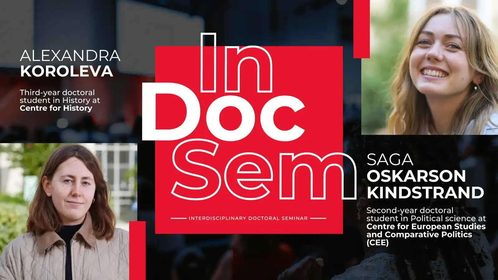 InDocSem with Alexandra Koroleva & Saga Oskarson Kindstrand