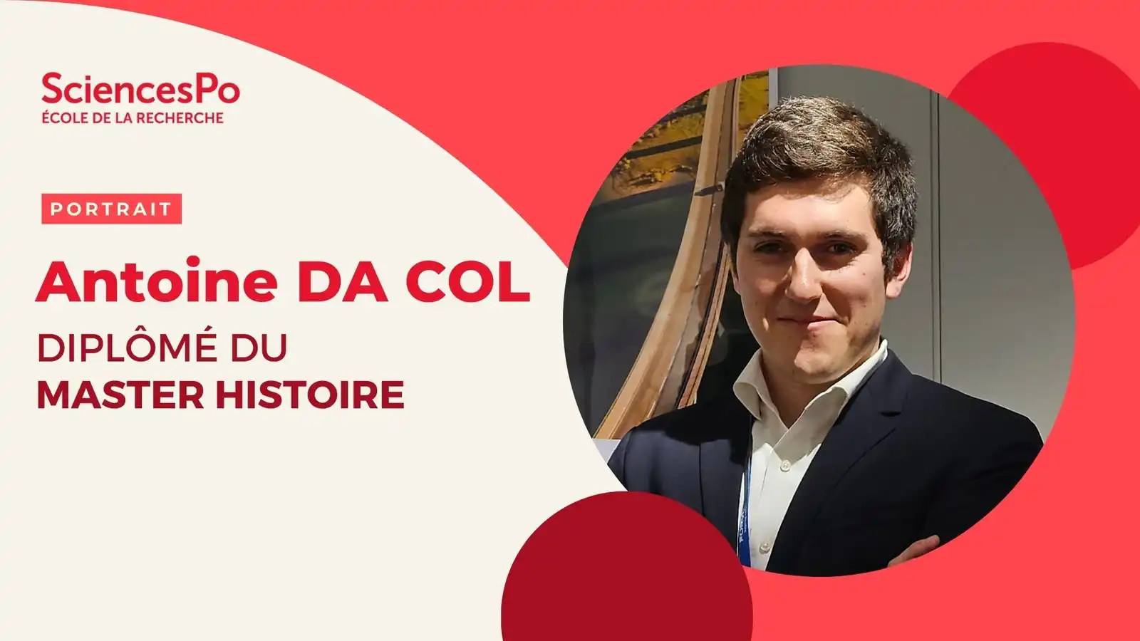 Antoine Da Col diplômé du master Histoire