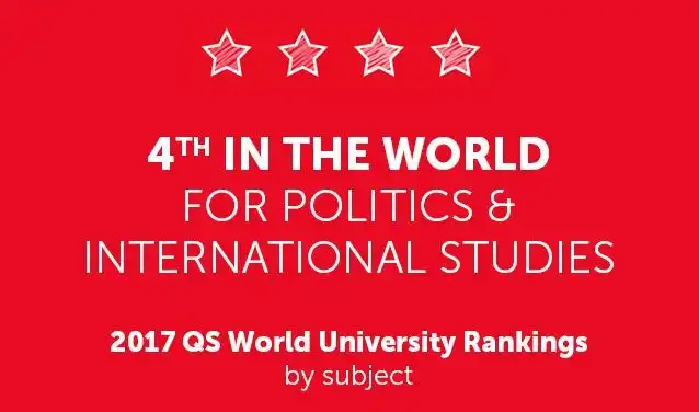 4th in the World for Politics & International Studies (QS rankings)