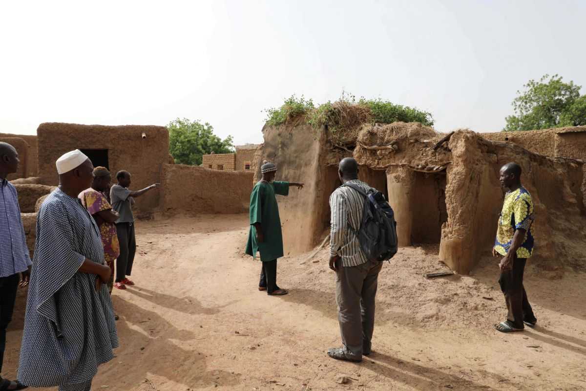 Diabougou, Mali, May 27, 2023. Ruins of the Kono sanctuary.