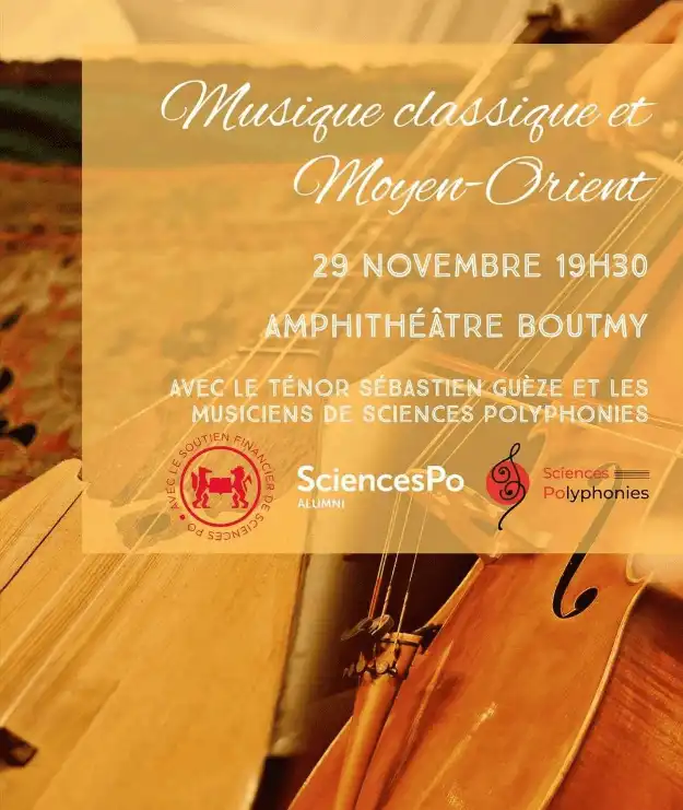 Musique classique et Moyen-Orient, 29 novembre 2023 à 19h30 avec S. Guèze et les musiciens de Sciences polyphonies