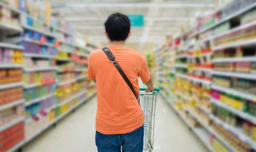 A man at the supermarket