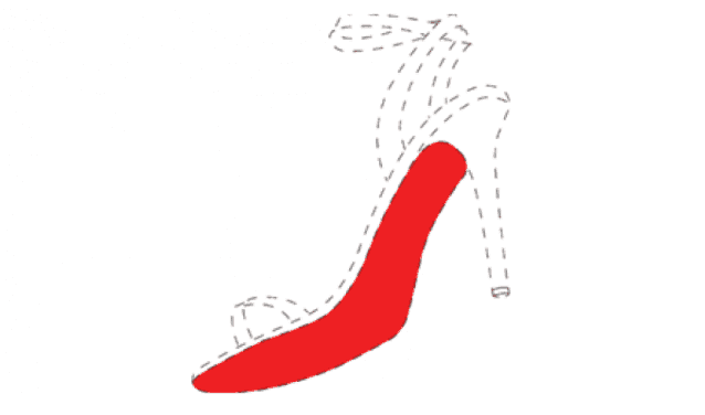 silhouette red bottom heels clipart