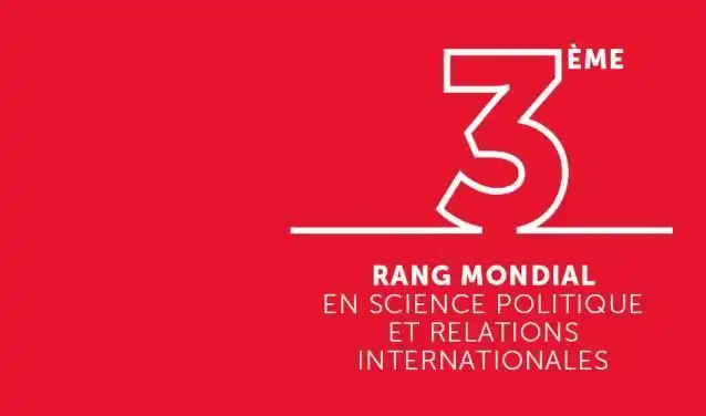 3ème rang mondial en Science politique et relations internationales