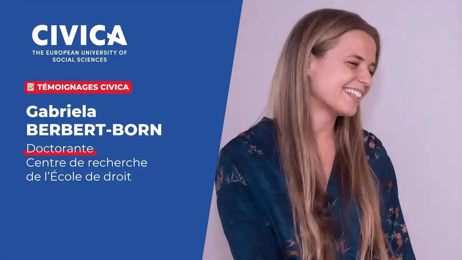 CIVICA témoignage de Gabriela BERBERT-BORN