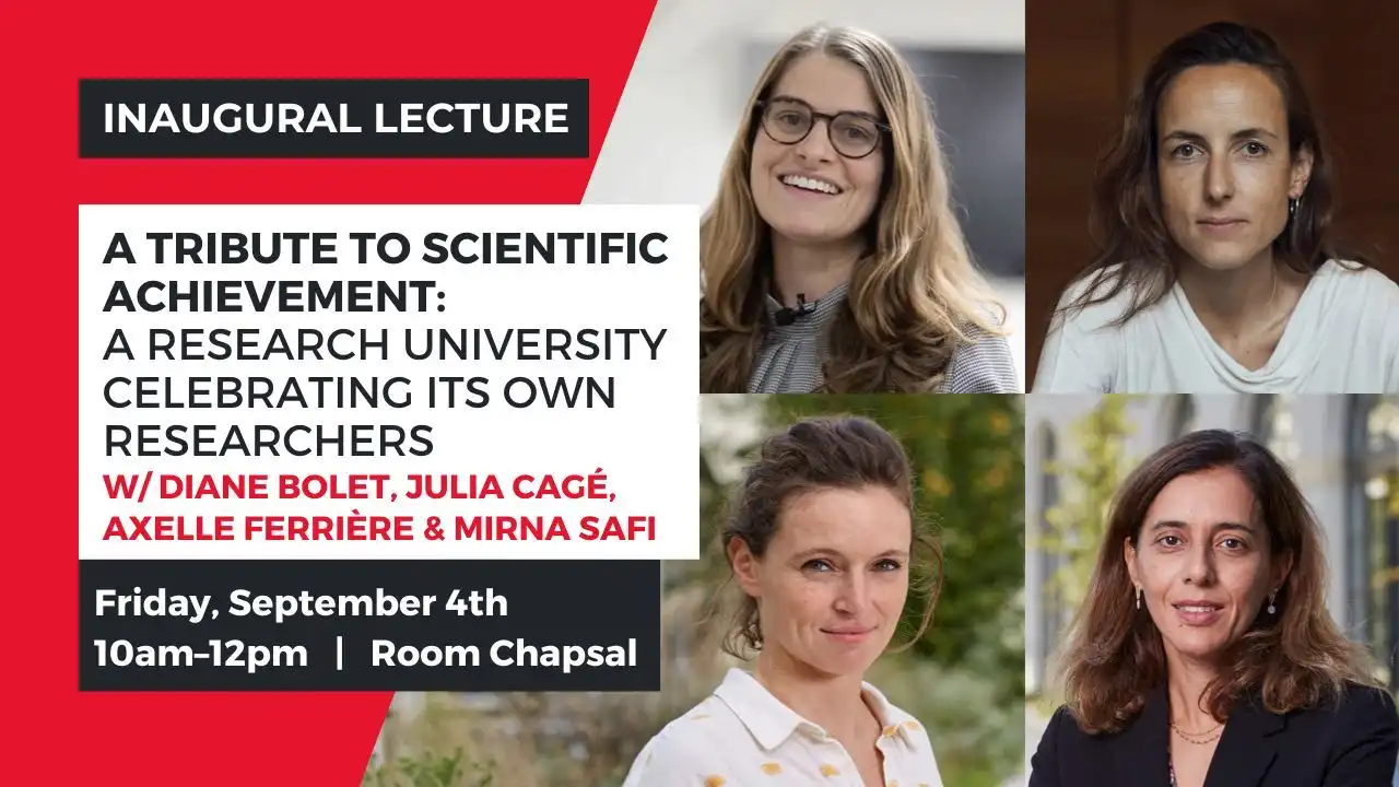 School of Research 2026 Inaugural Lecture / A roundtable w/ Diane Bolet, Julia Cagé, Axelle Ferrière & Mirna Safi
