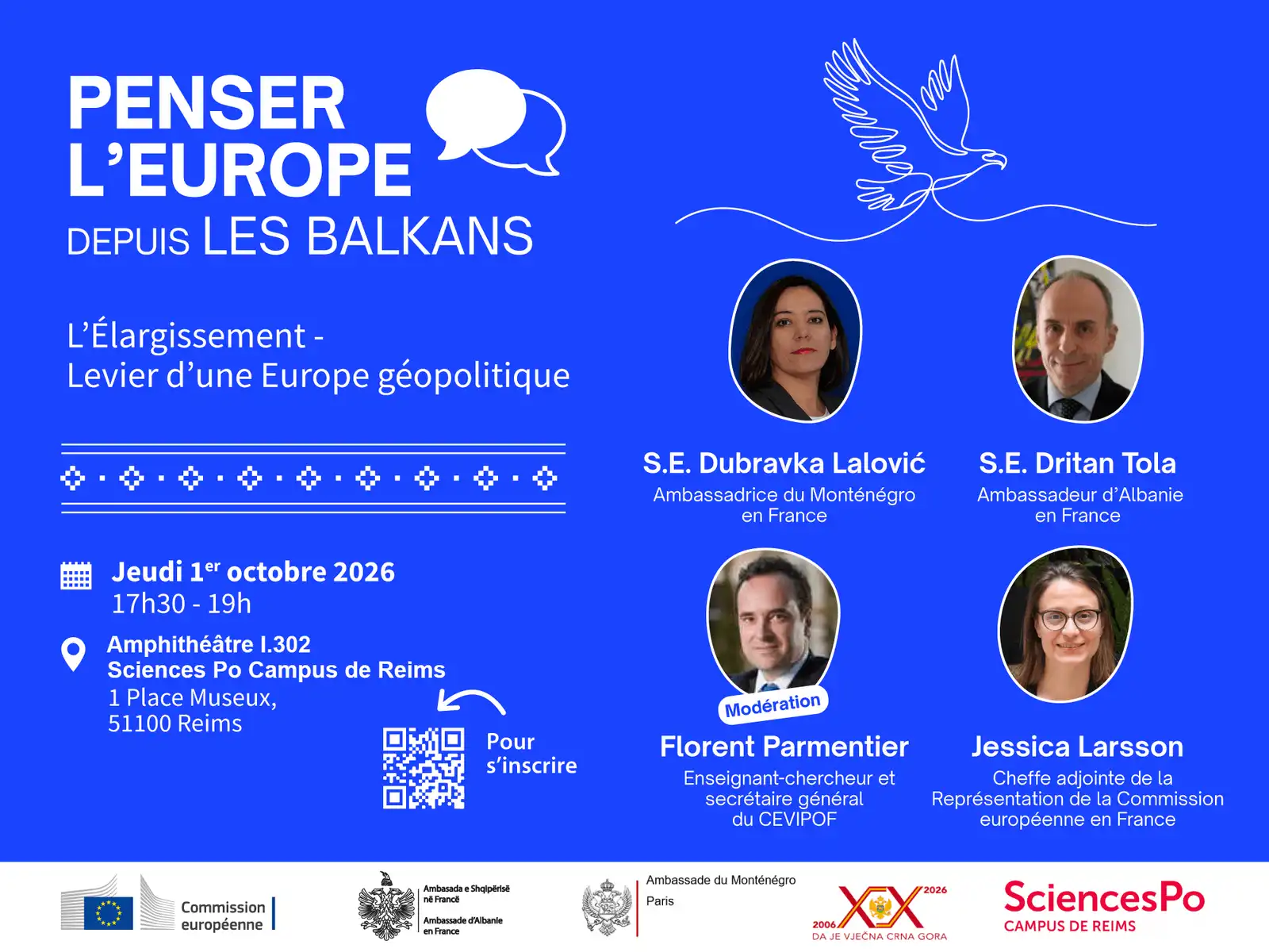 Poster for the event ‘Thinking about Europe from the Balkans: Enlargement as a lever for a geopolitical Europe’