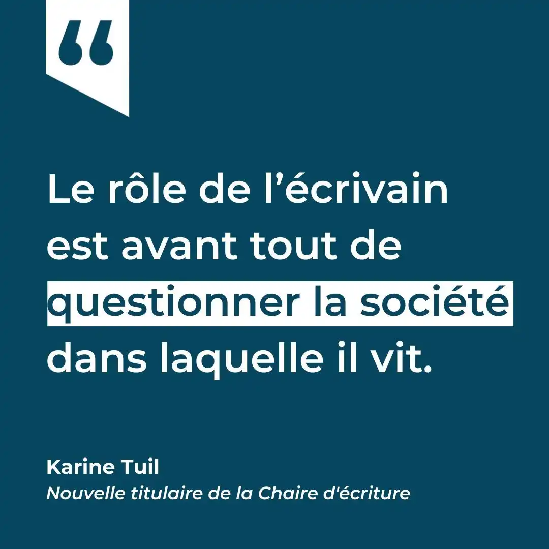 Karine Tuil : Le rôle de l'écrivain est avant tout de questionner la société dans laquelle il vit.